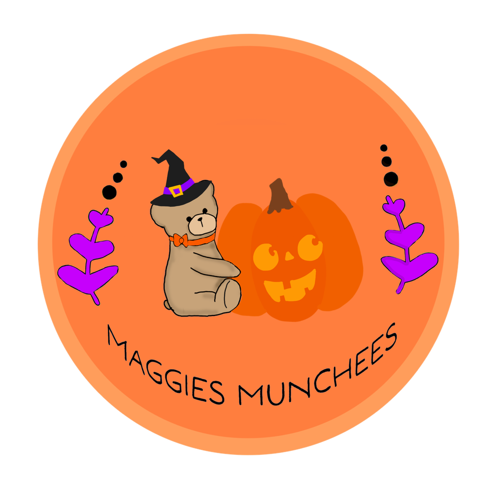 Maggie's Munchees logo — bear with cupcake